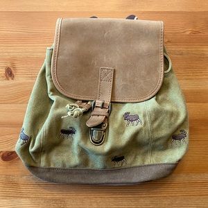 LL Bean Moose Embroidered Backpack